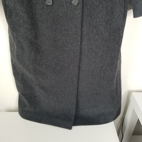 Preston & York Petites Dark Gray 100% Wool Double Breasted Long Coat Size 8P - Picture 11 of 16